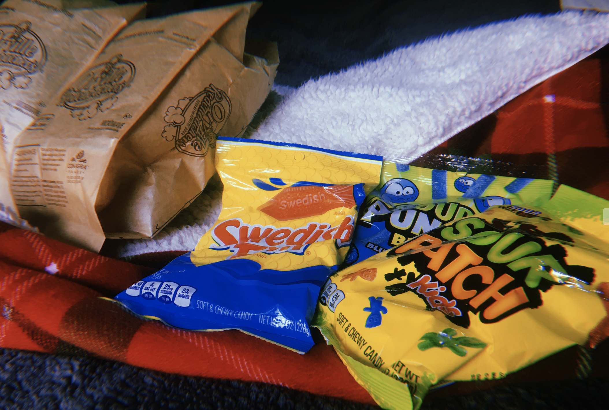 Blankets and snacks